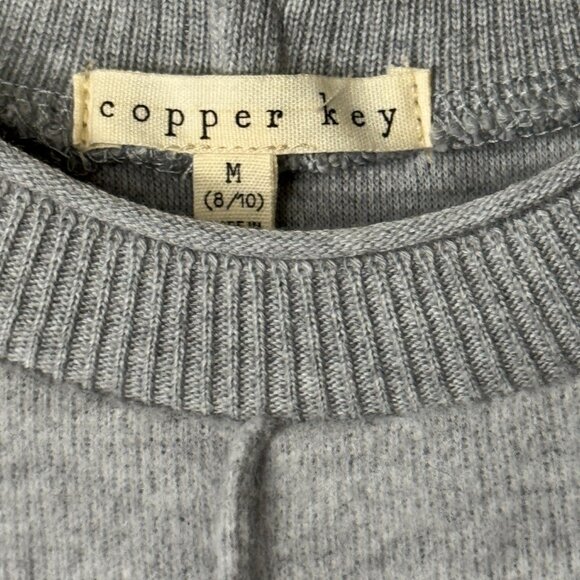 Copper Key Gray Knit Short Sleeve Sweater Dress Girls size M 8/10 - Picture 5 of 7